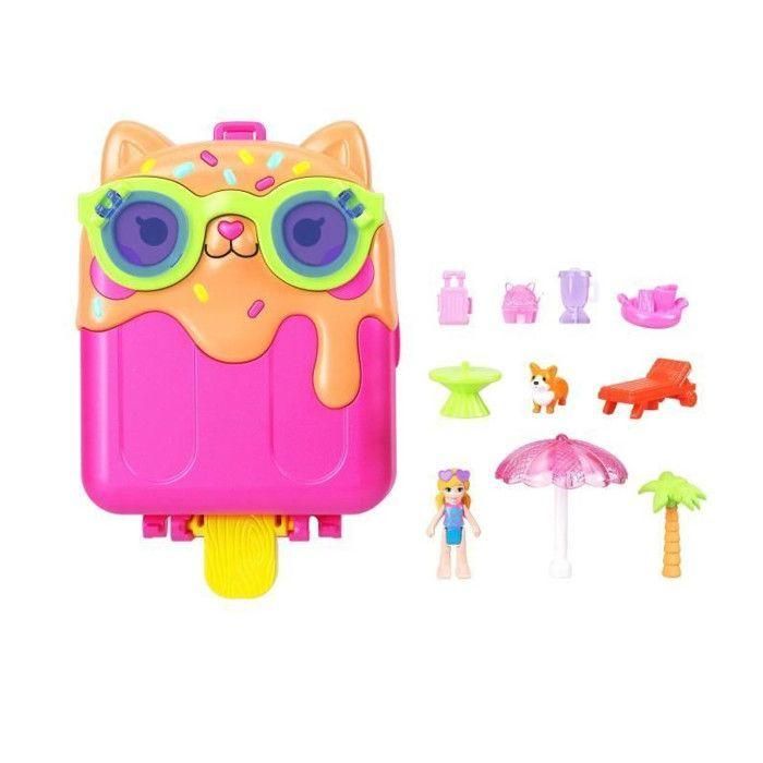 Mattel JCB17 Polly Pocket - Juego de Viaje con Accesorios - Vacaciones al Sol 2 Mattel JCB17 Polly Pocket - Juego de Viaje con Accesorios - Vacaciones al Sol 2
