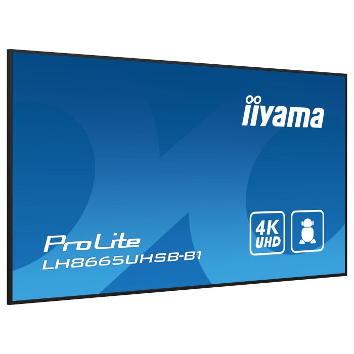 iiyama LH8665UHSB-B1 Pantalla Profesional 86 Pulgadas 4K UHD IPS 24/7 Wifi 12