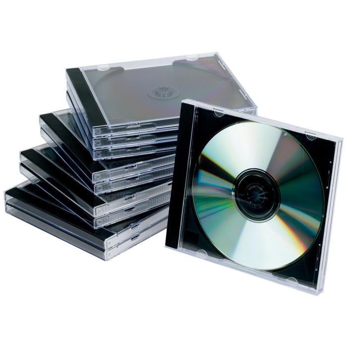 Caja De Cd Q-Connect -Con Interior Negro -Pack De 10 Unidades 1