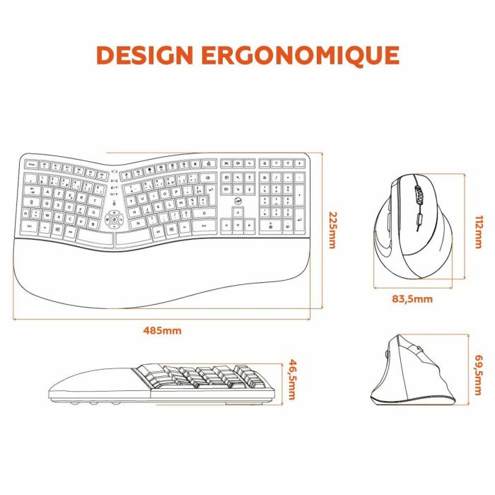 Mobility Lab C30W Conjunto de Teclado y Ratón Inalámbricos Ergonómicos Negro para Escritorio y Oficina 10 Mobility Lab C30W Conjunto de Teclado y Ratón Inalámbricos Ergonómicos Negro para Escritorio y Oficina 10