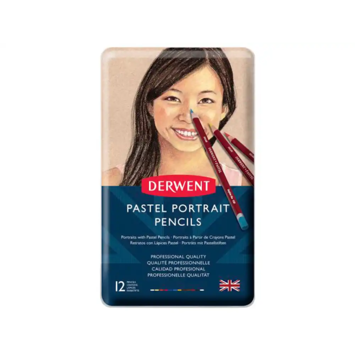 Derwent Lápices Pastel para Retratos Caja Metálica 12 Unidades Colores Surtidos 1