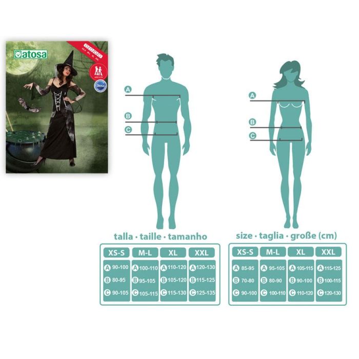 Disfraz Bruja Mujer Adulto Mangas Traslúcidas M-L 1 Disfraz Bruja Mujer Adulto Mangas Traslúcidas M-L 1