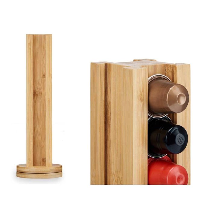 Portacapsulas Bambu Giratorio Capsula Pequeñas Kinvara 11X34CM (6 Unidades) 3 Portacapsulas Bambu Giratorio Capsula Pequeñas Kinvara 11X34CM (6 Unidades) 3