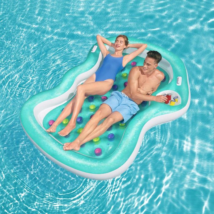 Bestway Colchoneta Doble Hinchable Vasos con Nevera 224x174 cm Playa y Piscina 43045 19 Bestway Colchoneta Doble Hinchable Vasos con Nevera 224x174 cm Playa y Piscina 43045 19