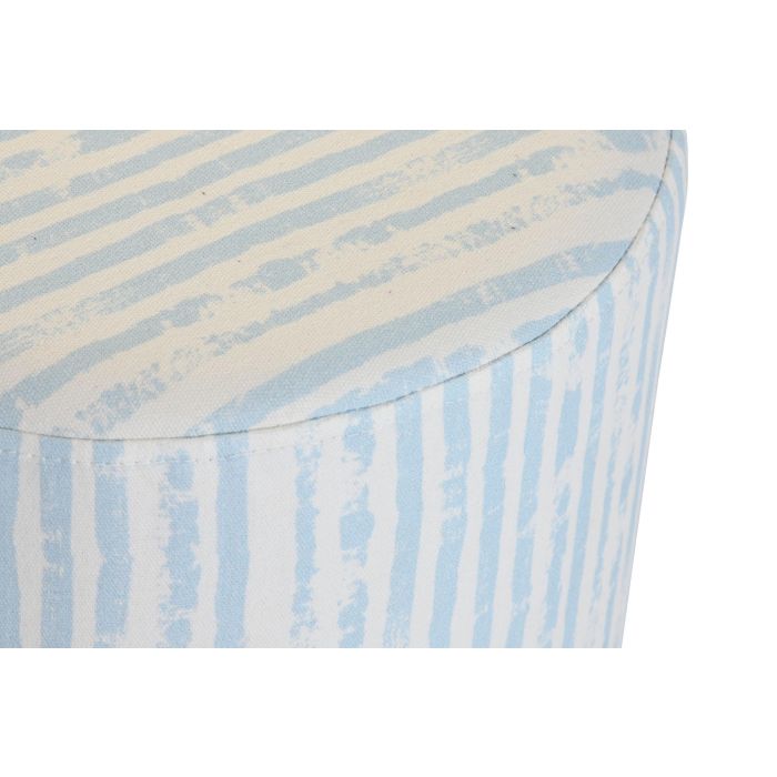 DKD Home Decor Reposapies Estilo Mediterráneo con Rayas Azul y Blanco. Fabricado en Poliéster y Metal. Medidas: 34x34x40 cm. Asiento 41 cm 3 DKD Home Decor Reposapies Estilo Mediterráneo con Rayas Azul y Blanco. Fabricado en Poliéster y Metal. Medidas: 34x34x40 cm. Asiento 41 cm 3