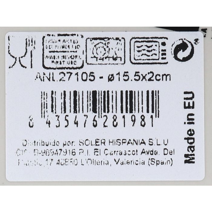 Fuente Redonda Anllo Nordic Brillo Ø15.5 cm - Inde (24 Unidades) 3 Fuente Redonda Anllo Nordic Brillo Ø15.5 cm - Inde (24 Unidades) 3