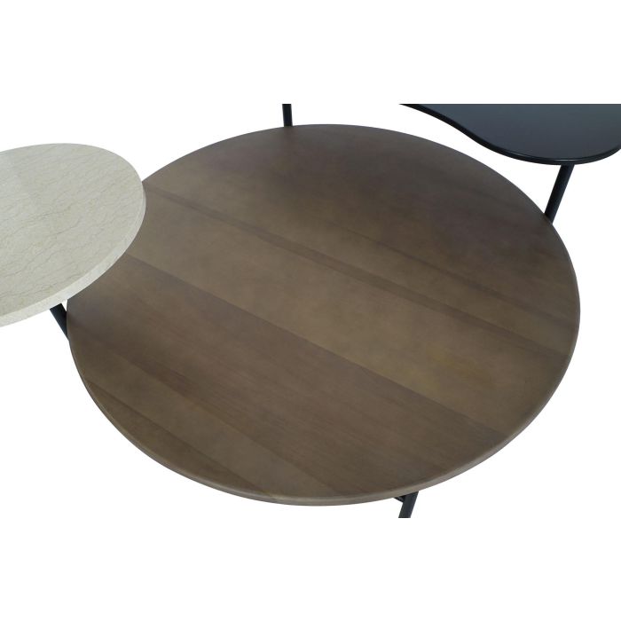 DKD Home Decor Mesa Centro Moderna Desmontable de Metal, MDF y Mármol. Colores Negro, Marrón y Marfil. 90x118x61 cm 3 DKD Home Decor Mesa Centro Moderna Desmontable de Metal, MDF y Mármol. Colores Negro, Marrón y Marfil. 90x118x61 cm 3