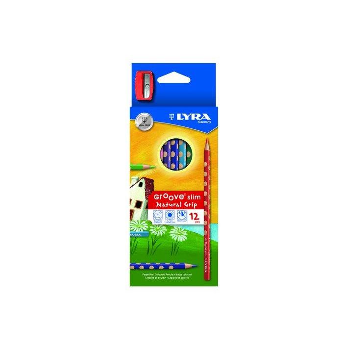 Lapices De Colores Lyra Groove Slim Estuche De 12 Con Afilalapiz 12 unidades