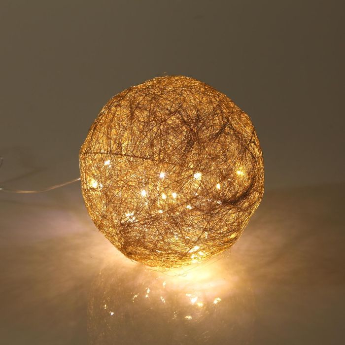 Bola Dorada En 3D Luminosa 15Cm Versa (4 Unidades) 1 Bola Dorada En 3D Luminosa 15Cm Versa (4 Unidades) 1