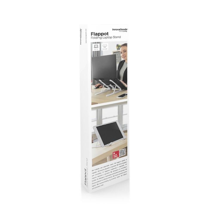Soporte Plegable y Regulable para Portátil Flappot InnovaGoods 1 Soporte Plegable y Regulable para Portátil Flappot InnovaGoods 1