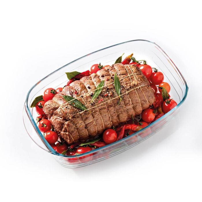Cacerola Rectangular Tapa Boro Ocuisine Vidrio Ô Cuisine 37,5x22,5x10,6 cm - 4,4+2,3 L 4