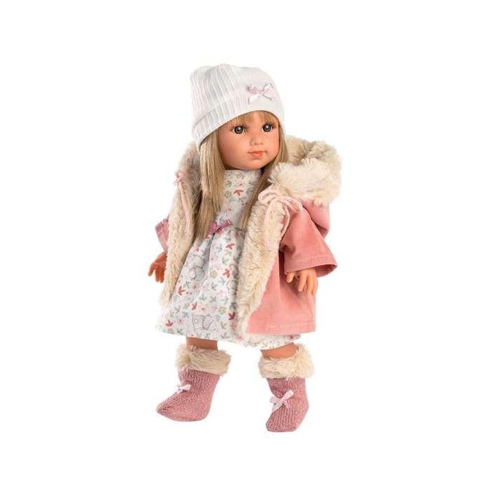 Muñeca elena con vestido flores, abrigo rosa con gorro y calcetas de pelo. 35 cm cuerpo vinilo 4 Muñeca elena con vestido flores, abrigo rosa con gorro y calcetas de pelo. 35 cm cuerpo vinilo 4