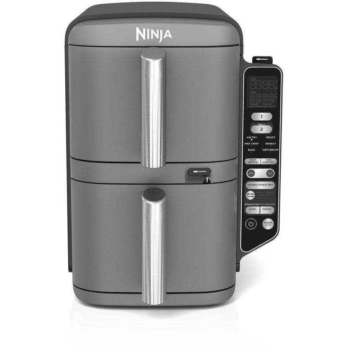 Ninja Freidora de aire Doble apilable XL SL451EU, 9.5L, 6 Programas, Sonda Temperatura, 2470W