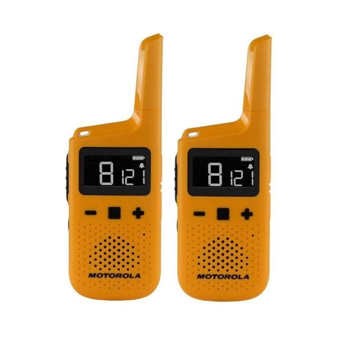 Motorola Walkie Talkies TALKABOUT T72 Amarillo - Alcance 8 km - PMR446 - 16 Canales - 121 Códigos 7 Motorola Walkie Talkies TALKABOUT T72 Amarillo - Alcance 8 km - PMR446 - 16 Canales - 121 Códigos 7
