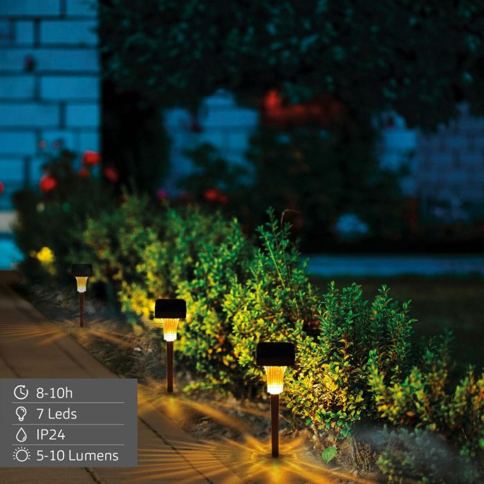 Lámpara solar Aktive 6 x 33 x 6 cm (6 Unidades) 4 Lámpara solar Aktive 6 x 33 x 6 cm (6 Unidades) 4