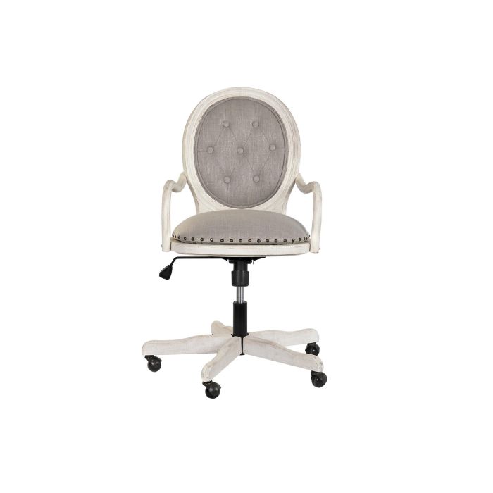 Silla Home Office DKD Home Decor Gris Claro Blanco 50 x 88 x 52 cm 6 Silla Home Office DKD Home Decor Gris Claro Blanco 50 x 88 x 52 cm 6