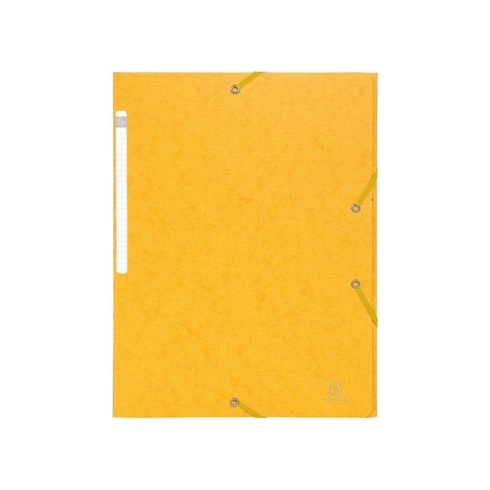 Carpeta De Gomas Y Solapas Exacompta Scotten Maxi Carton Gofrado A4 Con Etiqueta Amarillo