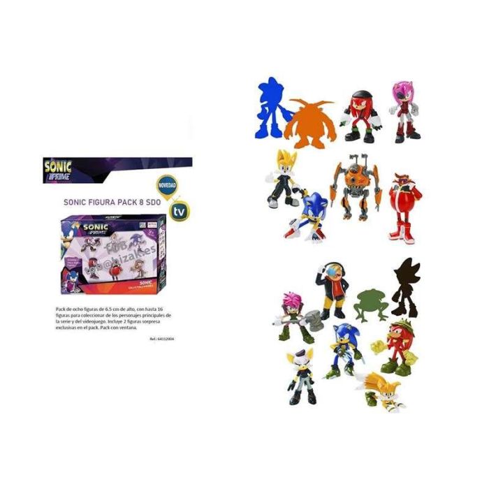 Figura sonic pack de 8 figuras coleccionables. 6,5 cm - modelos surtidos 4 Figura sonic pack de 8 figuras coleccionables. 6,5 cm - modelos surtidos 4