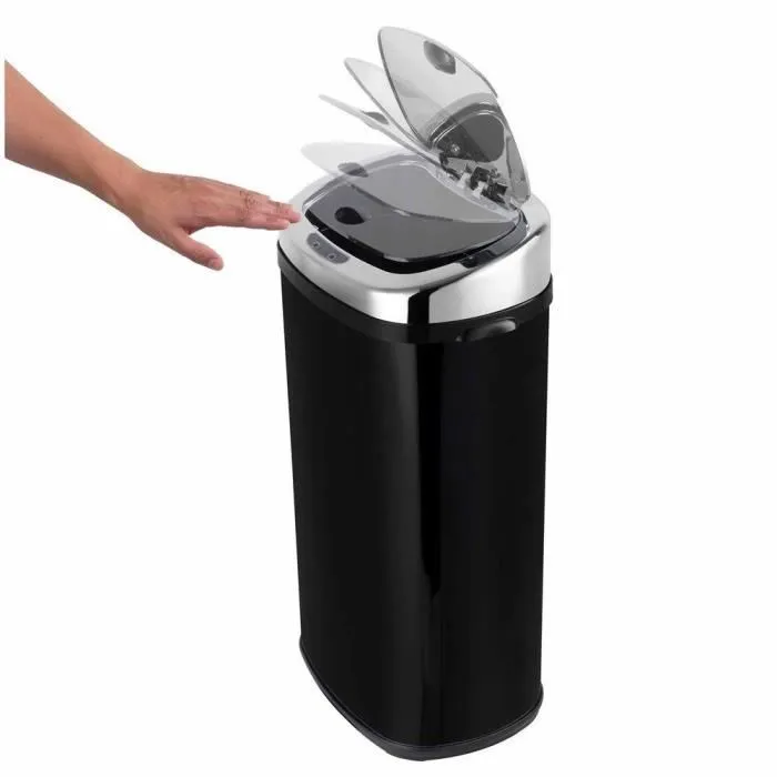 Kitchen Move Papelera de Cocina Automática con Sensor LARGO - 42 L - Acero Inoxidable Negro - 32x25x64 cm 4