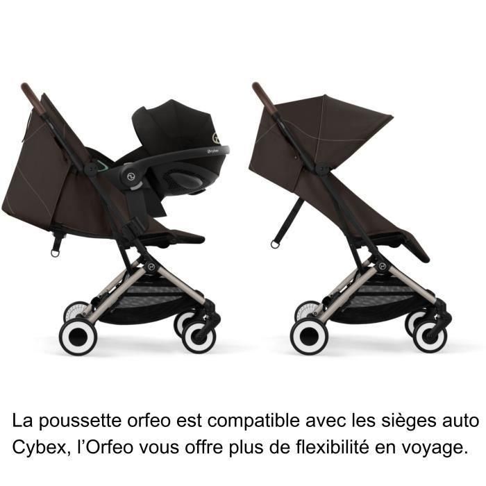 CYBEX - Cochecito ultracompacto y cómodo - ORFEO - 4 ruedas - Marrón Chocolate 5 CYBEX - Cochecito ultracompacto y cómodo - ORFEO - 4 ruedas - Marrón Chocolate 5