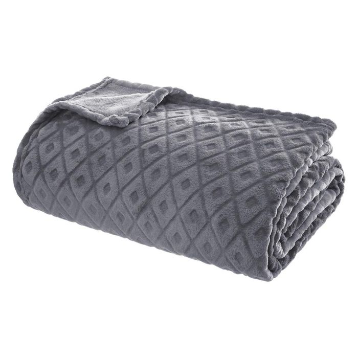 Atmosphera Plaid/Manta Winter Rhombus 230x180cm Gris Poliéster