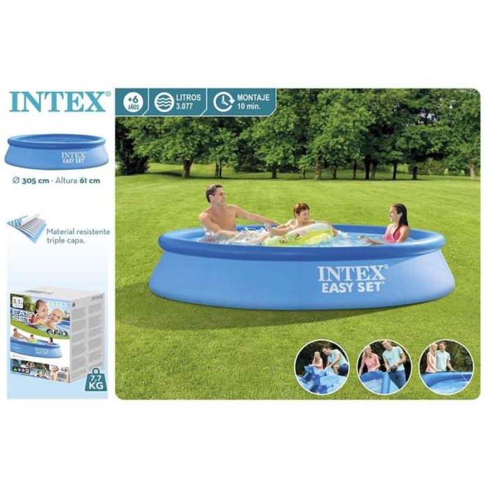 Piscina hinchable redonda easy set (capacidad 3077 litros) (+ 6 años) 305x61 cm 12 Piscina hinchable redonda easy set (capacidad 3077 litros) (+ 6 años) 305x61 cm 12
