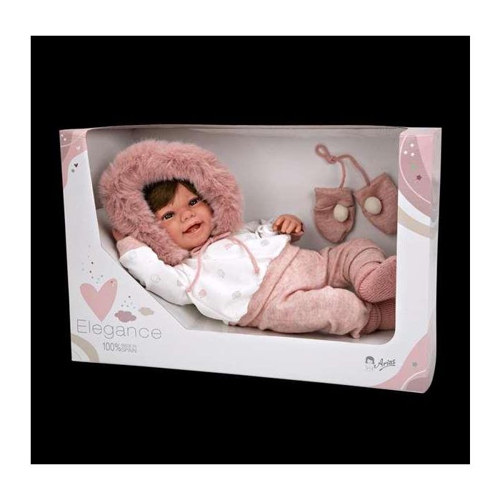 Muñecas Arias Muñeca Elegance 45 cm Zoe Rosa con Manoplas (Muñeco de Peso) 3
