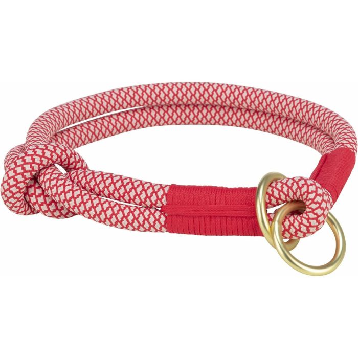 Collar de Adiestramiento para Perros Trixie Soft Rope Rojo Crema L 50 cm