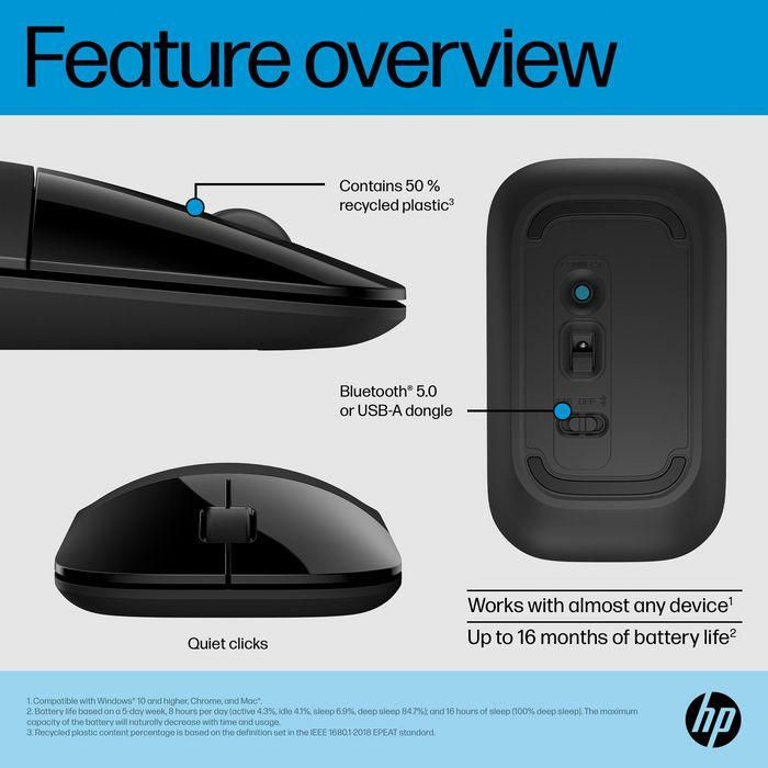 HP Z3700 Dual Black Mouse Inalambrico 6