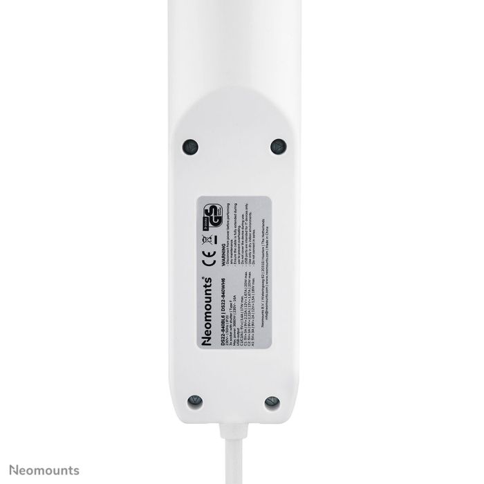 Regleta Neomounts VOLT DESK CLAMP Blanco (1,4 m) 4 Regleta Neomounts VOLT DESK CLAMP Blanco (1,4 m) 4