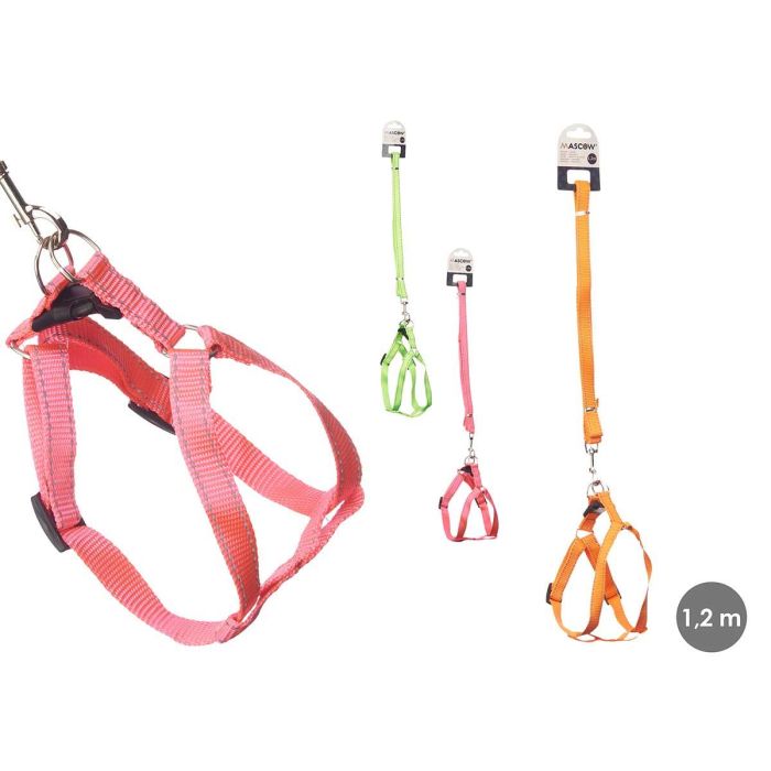 Correa Mascota 1,2 M Arnes Reflect Peq Surtidos Mascow 17X27CM (24 Unidades) Correa Mascota 1,2 M Arnes Reflect Peq Surtidos Mascow 17X27CM (24 Unidades)