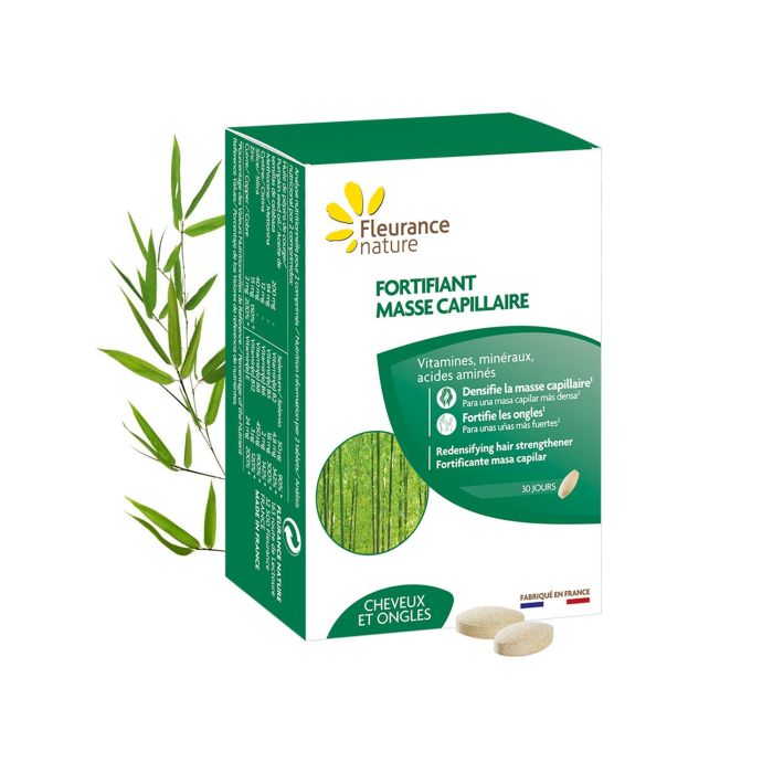 FLEURANCE NATURE Fortificante Masa Capilar para Pelo con Zinc, Selenio y Vitaminas B. 60 Comprimidos Veganos