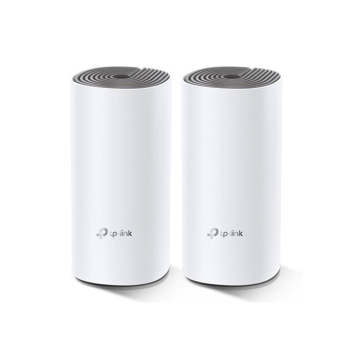 TP-LINK Deco E4 2-pack Router inalámbrico Doble banda (2.4 GHz / 5 GHz) Wi-Fi 5 (802.11ac) Ethernet rápido Blanco 0 TP-LINK Deco E4 2-pack Router inalámbrico Doble banda (2.4 GHz / 5 GHz) Wi-Fi 5 (802.11ac) Ethernet rápido Blanco 0