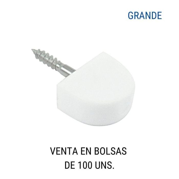 Herrajes Alk Soporte Estante Gris con Tornillo Blanco (100 Unidades)