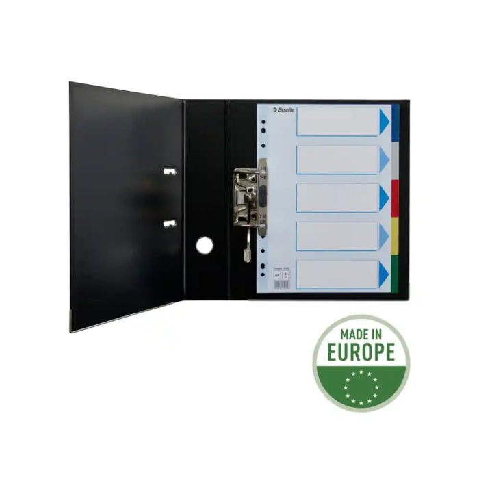 Separadores Esselte Pp A4 5 Pestañas 11 Taladros Con Ind.Col. 2