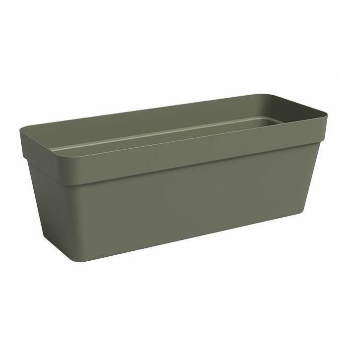 Jardinera - ARTEVASI - Capri - Plástico - Rectangular - Verde seco - 12,5 l