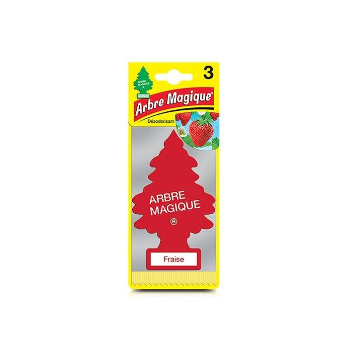 Ambientador para Coche Arbre Magique Pino Fresa (3 uds) 1