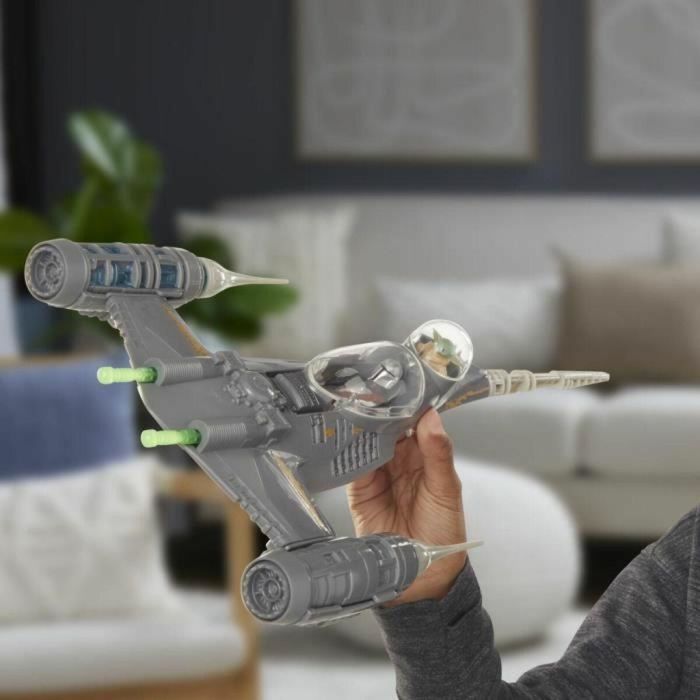 Hasbro HAS5010996227447 Star Wars La nave Mandalorian's N-1 Starfighter con figuras de Grogu y Mandalorian de 10 cm, para niños +4 años 2