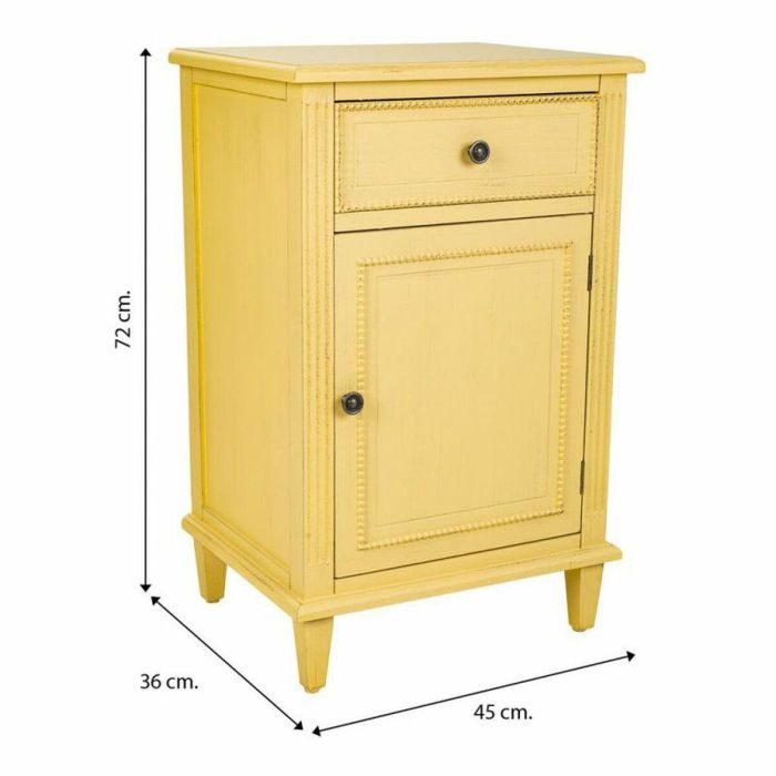 Mesita de Noche Alexandra House Living Amarillo 36 x 72 x 45 cm 3