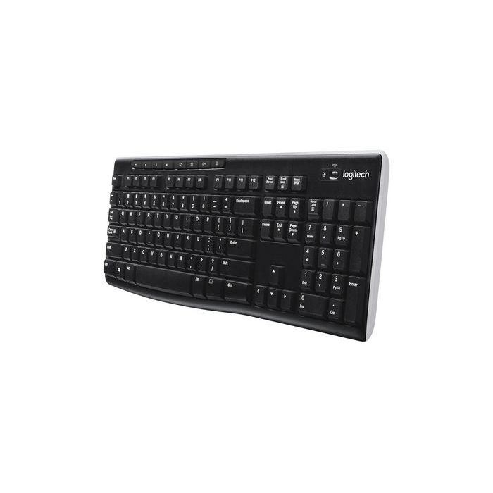 Logitech K270 Teclado Inalámbrico Full-size con Teclado Numérico, 8 Teclas Rápidas, Batería de Larga Duración, Resistente a Derrames 1 Logitech K270 Teclado Inalámbrico Full-size con Teclado Numérico, 8 Teclas Rápidas, Batería de Larga Duración, Resistente a Derrames 1