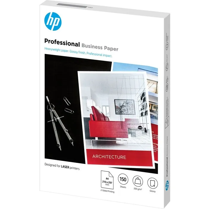 HP LaserJet Papel profesional Brillo A4 200g 150sh FSC 1