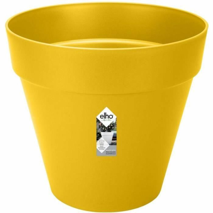 Loft Urban Round Flower Pot - Plastic - Percé - Tank - con ruedas - Ø50 - OCre