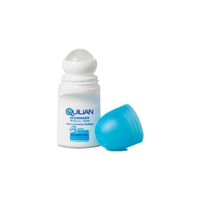Quilian Desodorante Roll-on Antitranspirante Sin Alcohol para Controlar Sudoración y Mal Olor, Suave, No Irrita la Piel 50 ml