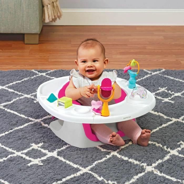 SUMMER INFANT Superasiento para bebé 4 en 1, actividades, bandeja extraíble, posicionador de asiento ajustable, rosa 3 SUMMER INFANT Superasiento para bebé 4 en 1, actividades, bandeja extraíble, posicionador de asiento ajustable, rosa 3