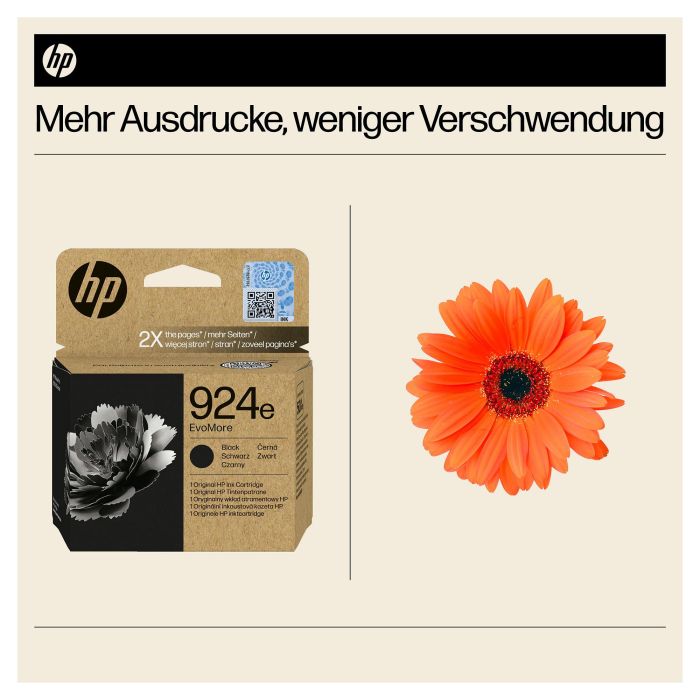 HP Cartucho Tinta Original EvoMore 924e Negra Alto Rendimiento XL 1000 páginas Individual 1 HP Cartucho Tinta Original EvoMore 924e Negra Alto Rendimiento XL 1000 páginas Individual 1