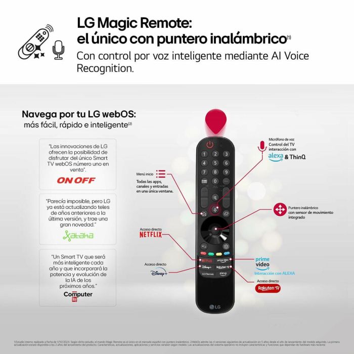 Smart TV LG OLED42C45LA.AEU 4K Ultra HD 42" HDR OLED 120 Hz 27