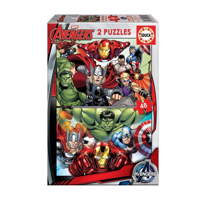 Educa 15932 Puzzle Infantil de 2x48 Piezas Los Vengadores, Superhéroes de Aventuras para Niños y Niñas con Espectaculares Imágenes, Edad +3 años 0 Educa 15932 Puzzle Infantil de 2x48 Piezas Los Vengadores, Superhéroes de Aventuras para Niños y Niñas con Espectaculares Imágenes, Edad +3 años 0