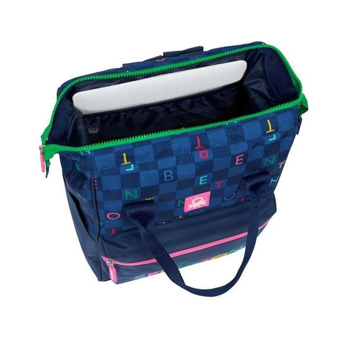 Mochila Escolar Benetton benetton Azul marino 27 x 40 x 19 cm 3 Mochila Escolar Benetton benetton Azul marino 27 x 40 x 19 cm 3