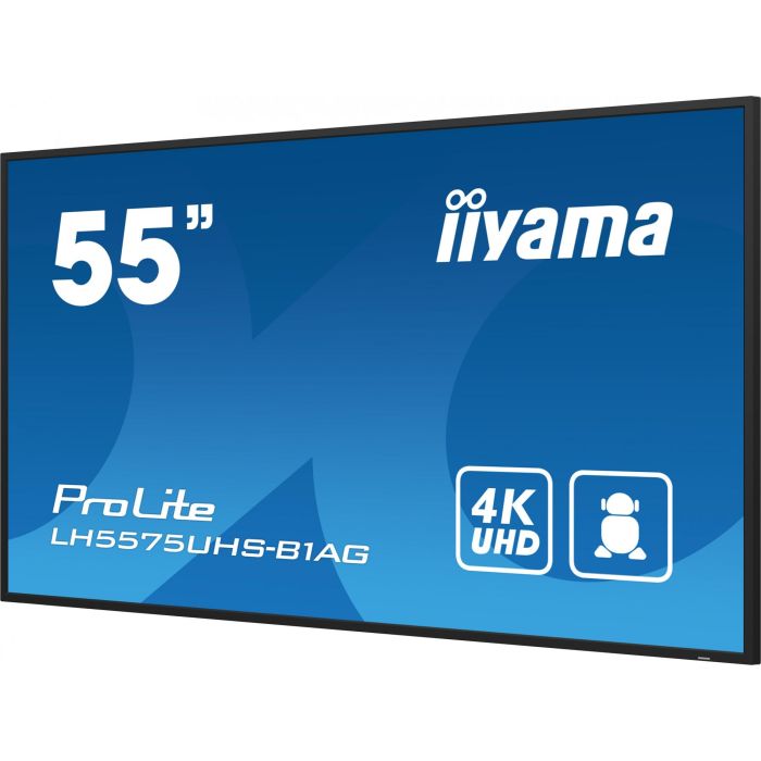 iiyama LH5575UHS-B1AG Pantalla Digital Profesional 54.6"/139cm 4K UHD IPS para Señalización 24/7 con Android 11 Negro 14