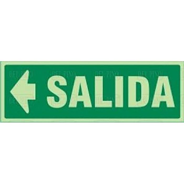 DUVER 1018 Señal de Salida Izquierda Luminosa de Plástico 297x105mm (Letra)